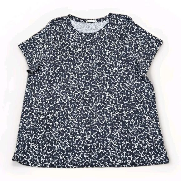 Marine Layer Swing Crew Tee in Abstract Floral Gray XL - Picture 1 of 7